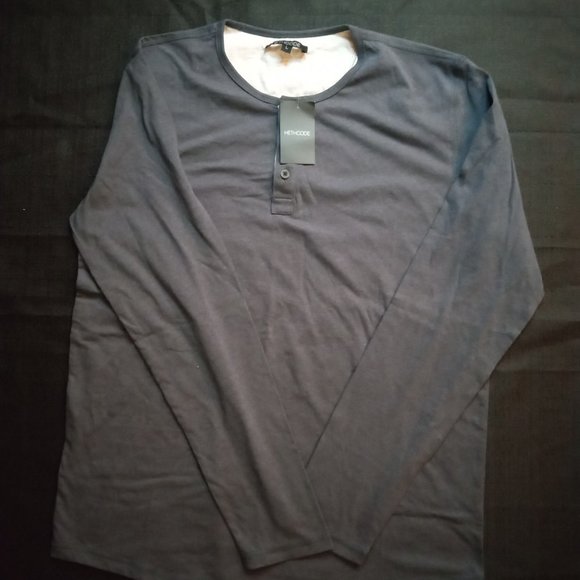 NWT HETHCODE Men's Casual Lightweight Vintage Long Sleeve Shirt Tee Size L - Picture 1 of 5